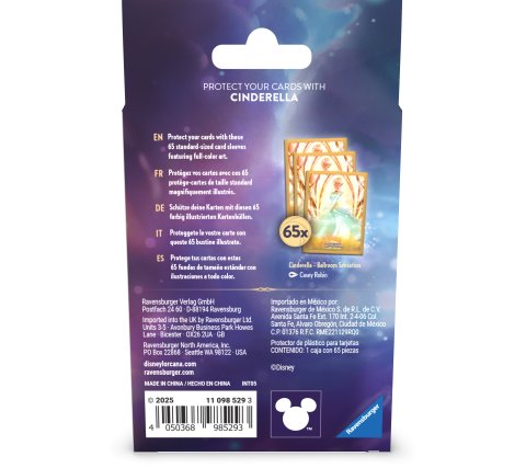 Disney Lorcana Archazia's Island Cinderella Sleeve Pack