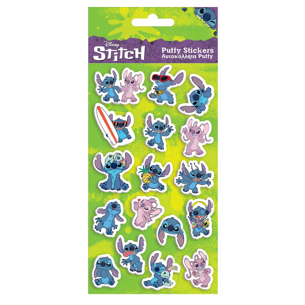 Disney Stitch Mood Puffy Stickers