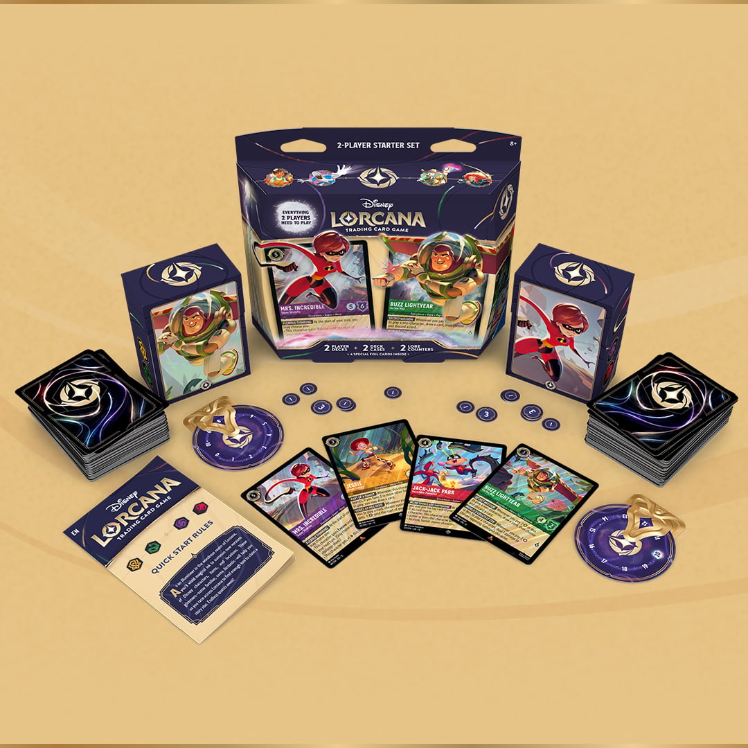 Disney Lorcana Wilds Unknown 2-Player Starter Set Mrs. Incredible & Buzz Lightyear