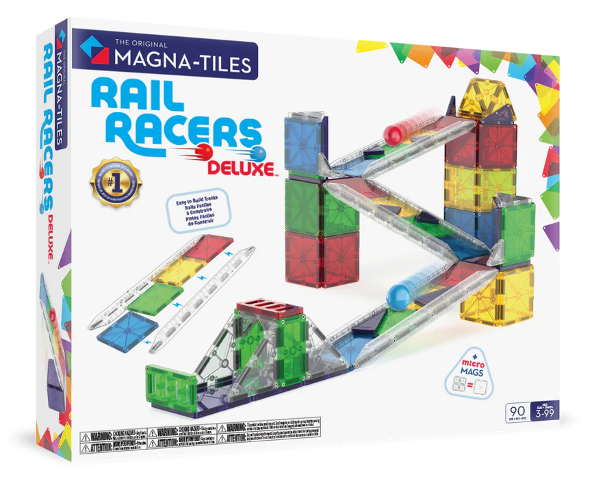 MAGNA-TILES® Rail Racers Deluxe 90-delige set