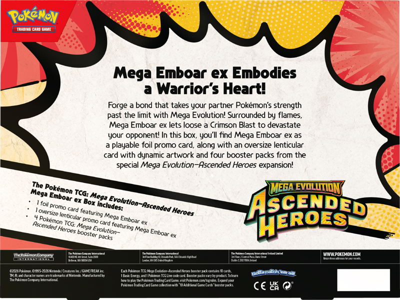 Pokémon Ascended Heroes Mega Emboar EX Collection Box