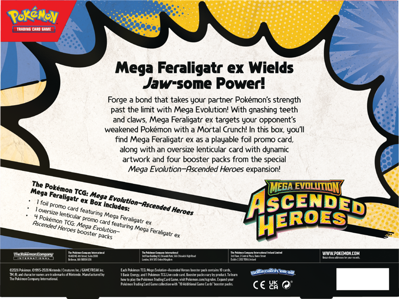Pokémon Ascended Heroes Mega Feraligatr EX Collection Box