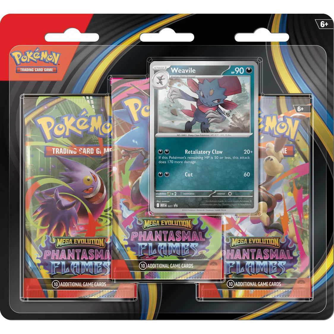 Pokémon Phantasmal Flames 3 Pack Blister Weavile