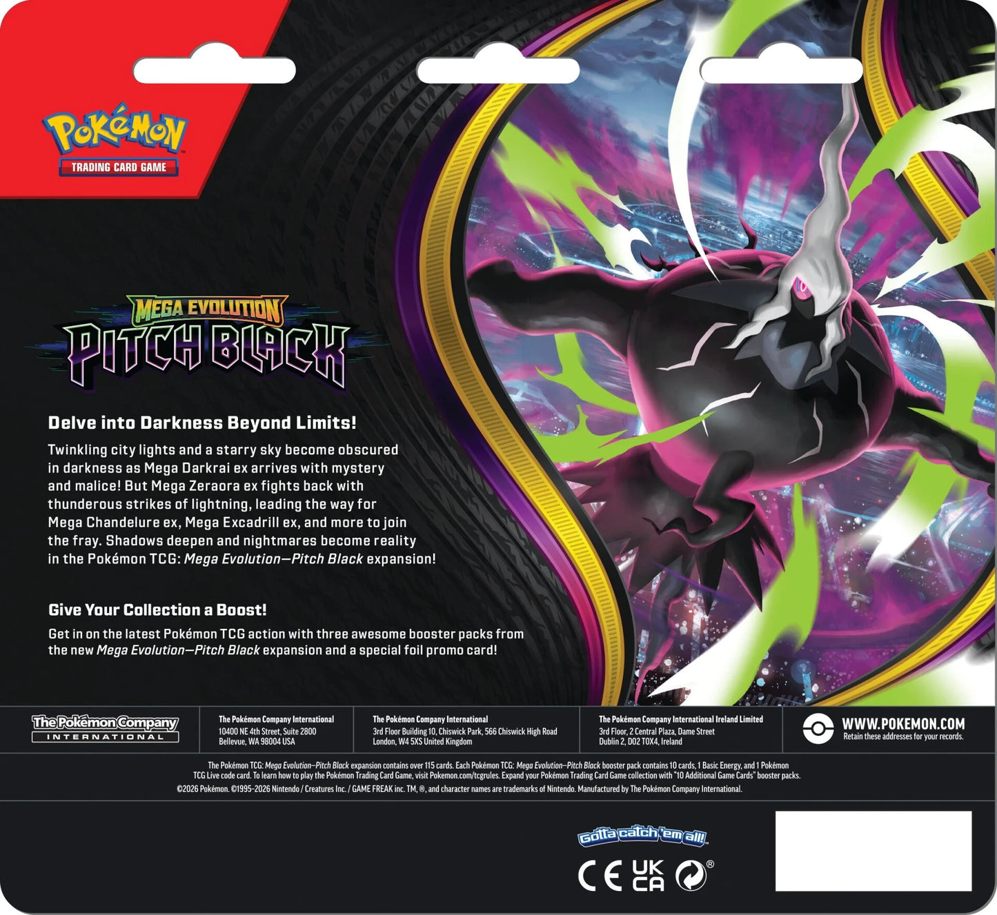 Pokémon Pitch Black 3 Pack Blister