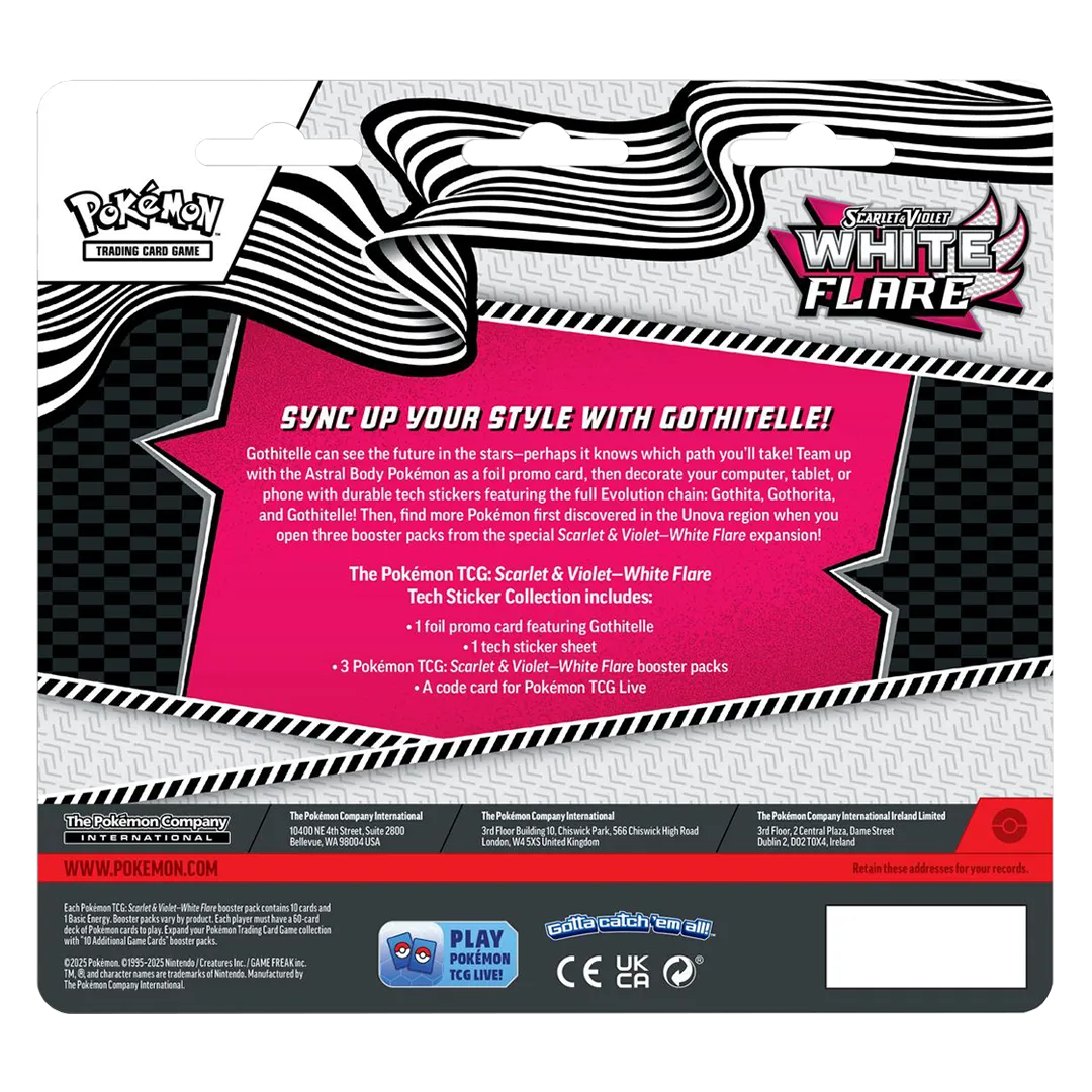 Pokémon White Flare Tech Sticker Collection Gothitelle