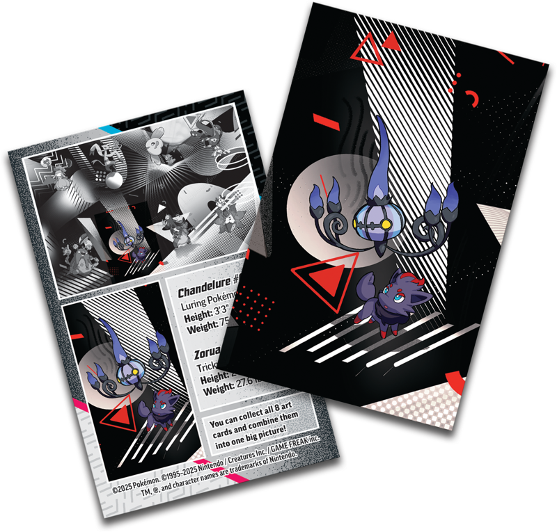 Pokémon Black Bolt and White Flare Unova Mini Tin Chandelure and Zorua