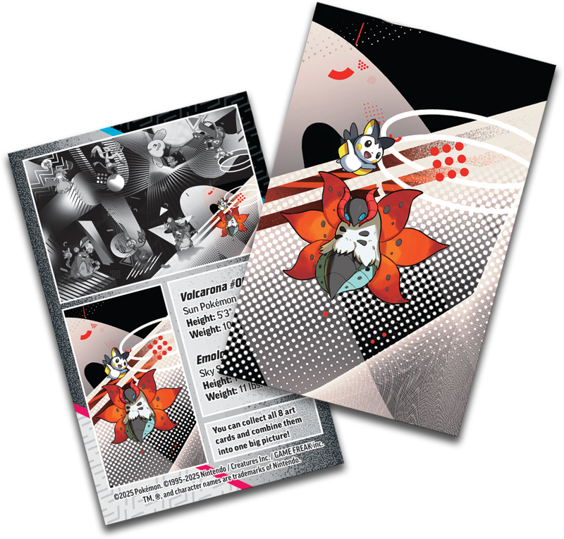 Pokémon Black Bolt and White Flare Unova Mini Tin Volcarona and Emolga