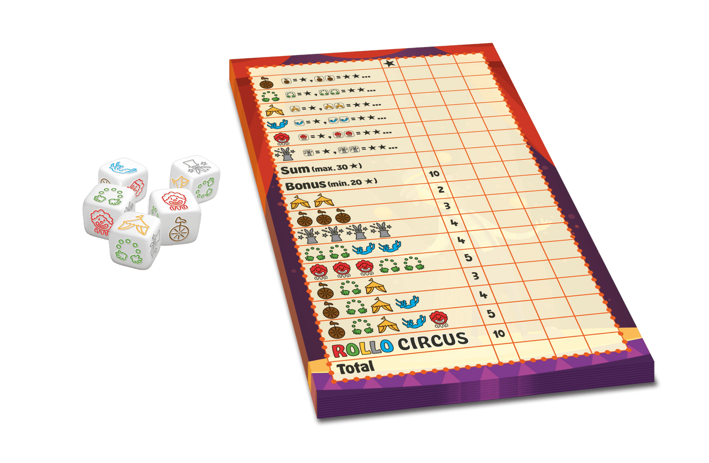 Rollo Circus a yatzee game