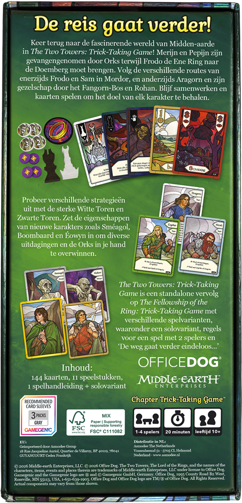 The Lord of the Rings The Two Towers Trick-Taking Game