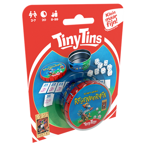 Tiny Tins Regenwormen Dobbelspel