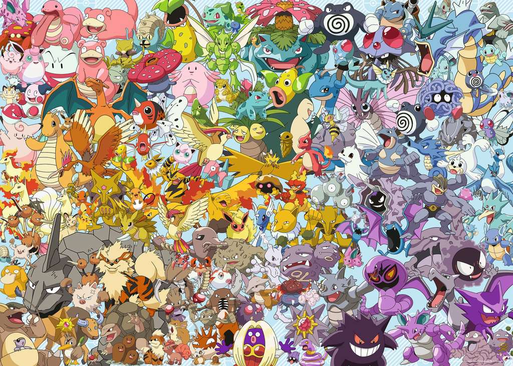 Puzzel Challenge Pokémon 1000 stukjes
