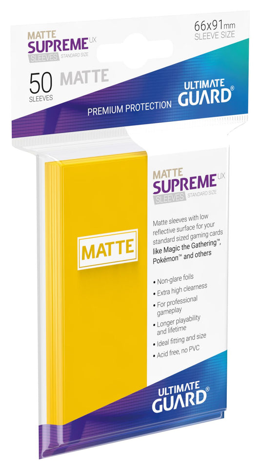 Ultimate Guard Supreme UX Sleeves Standard Size Matte Yellow 50
