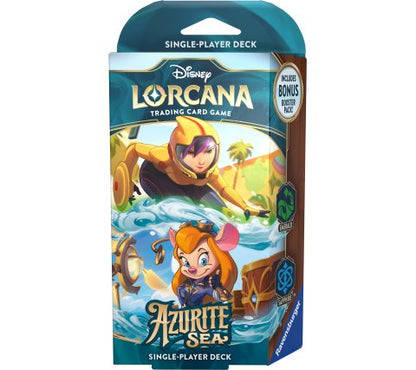 Disney Lorcana Azurite Sea Starter Deck Go Go Tomago & Gadget Hackwrench