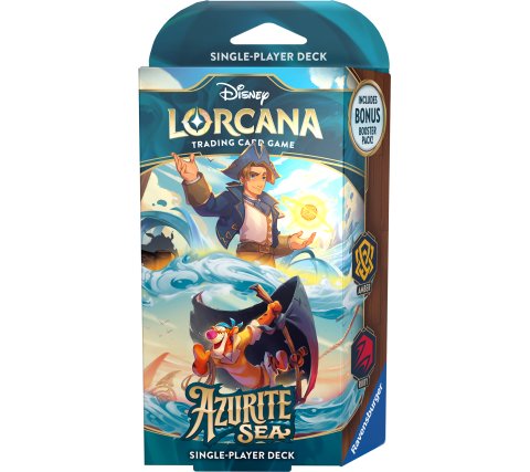 Disney Lorcana Azurite Sea Starter Deck Jim Hawkins & Tigger