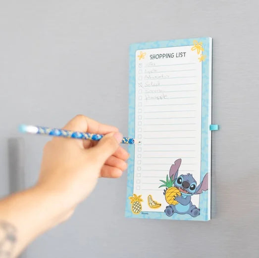 Disney Stitch Magnetic Shopping List + Pencil