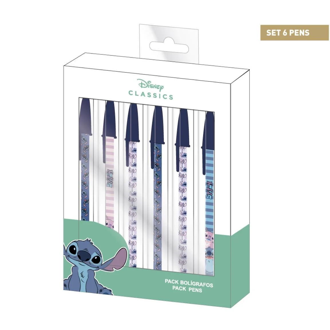 Disney Stitch Set of 6 Ball-Point Pens