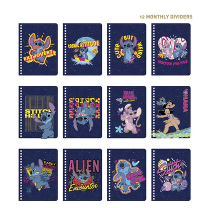 Disney Stitch Undated Weekly Planner Calendar + Dividers + Stickers