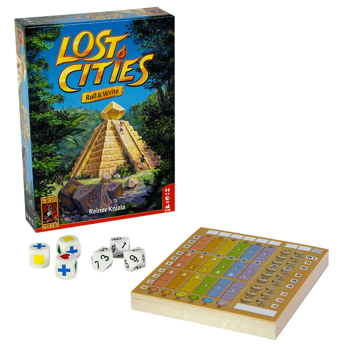 Lost cities Roll & Write Dobbelspel