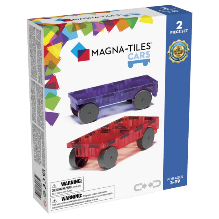 MAGNA-TILES® Cars 2-delige set paars en rood