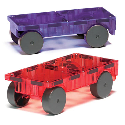 MAGNA-TILES® Cars 2-delige set paars en rood