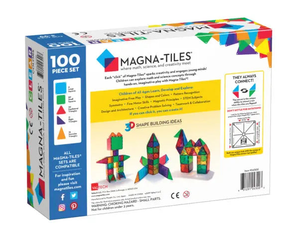 MAGNA-TILES® Clear Colors 100-delige set