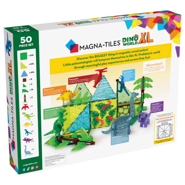 MAGNA-TILES® Dino World XL 50-delige set