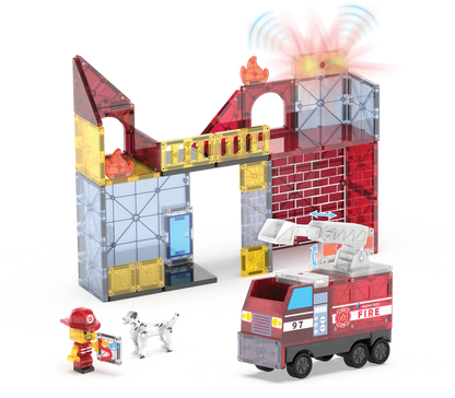 MAGNA-TILES® Fire Station 50-delige set