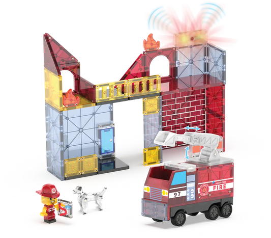 MAGNA-TILES® Fire Station 50-delige set