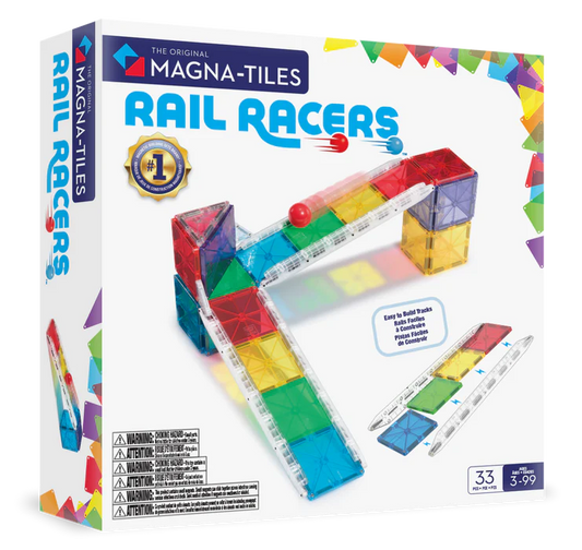 MAGNA-TILES® Rail Racers 33-delige set