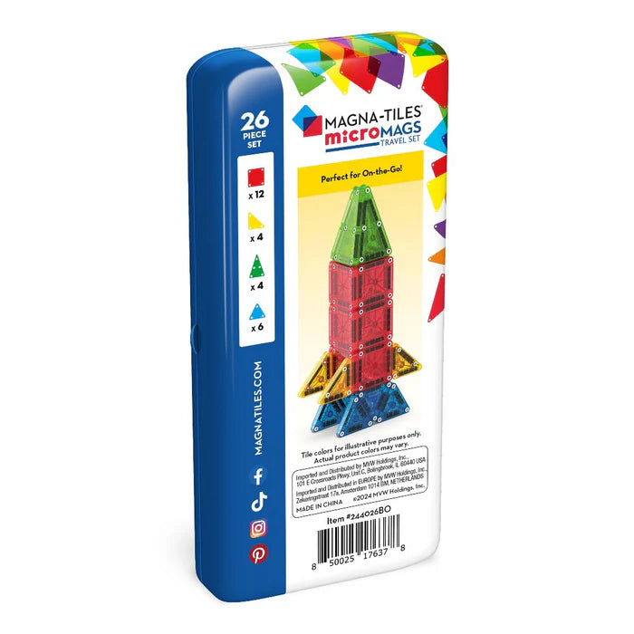 MAGNA-TILES® microMAGS Reisset 26-Delige Magnetische Bouwset