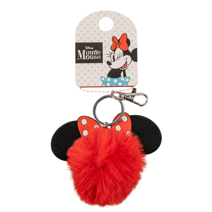 Minnie Mouse Pom Pom Keyring