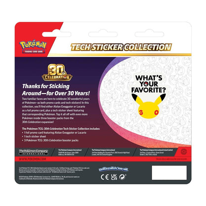 Pokémon 30th Celebration Tech Sticker Collection Lucario