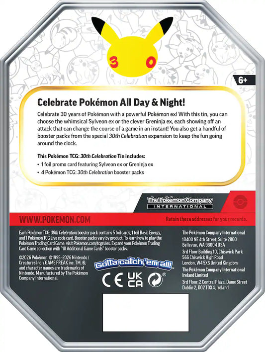 Pokémon 30th Celebration Tin Greninja ex