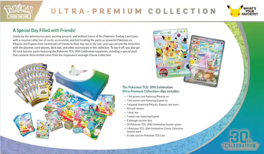 Pokémon 30th Celebration Ultra Premium Collection Day