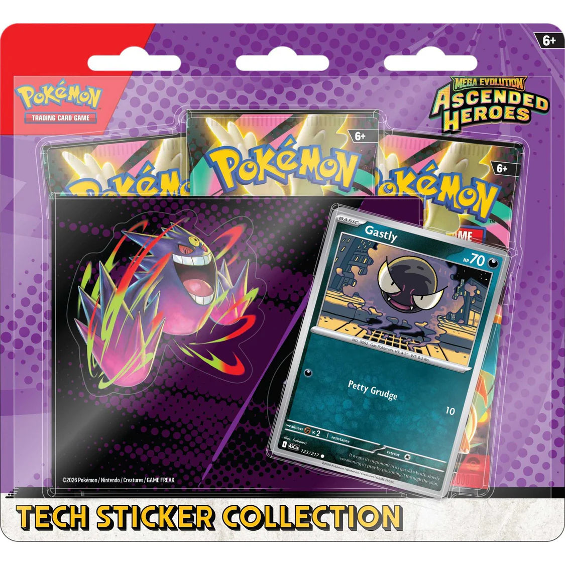 Pokémon Ascended Heroes Tech Sticker Collection Gastly
