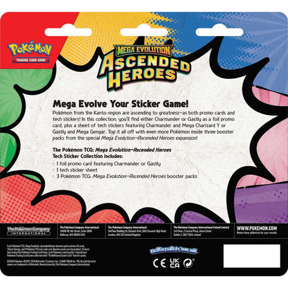 Pokémon Ascended Heroes Tech Sticker Collection Gastly