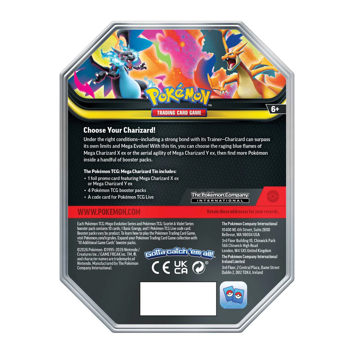 Pokémon Mega Charizard X ex Tin