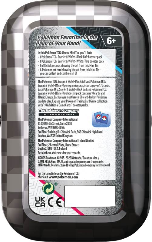 Pokémon Black Bolt and White Flare Unova Mini Tin Krookodile and Excadrill