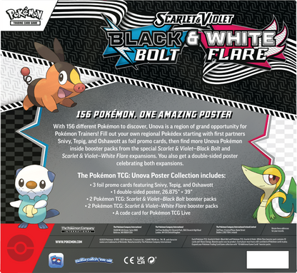 Pokémon Black Bolt and White Flare Unova Poster Collection
