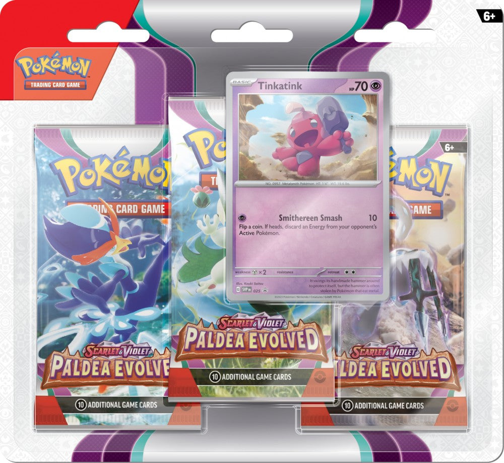 Pokémon Paldea Evolved 3 Booster Blister Tinkatink