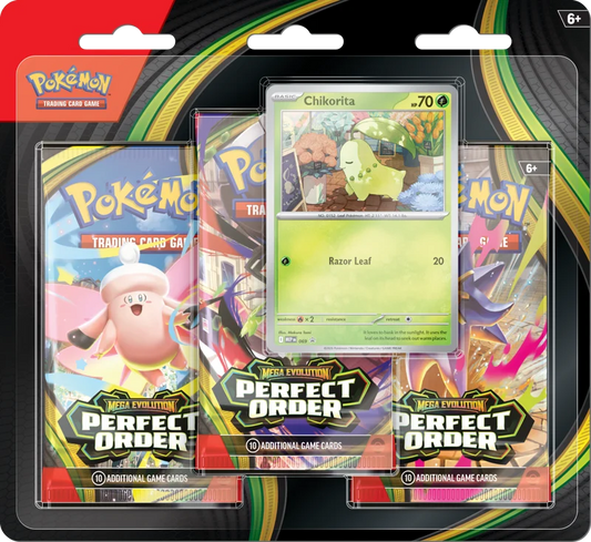 Pokémon Perfect Order 3 Pack Blister Chikorita