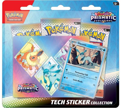 Pokémon Prismatic Evolutions Tech Sticker Blister Glaceon