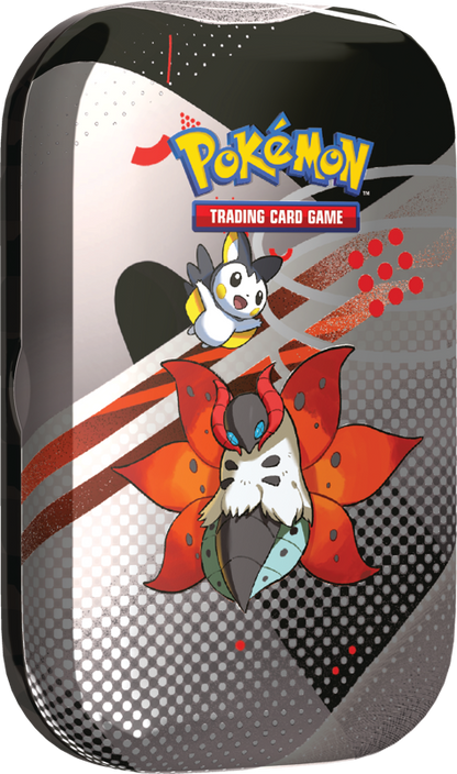 Pokémon Black Bolt and White Flare Unova Mini Tin Volcarona and Emolga