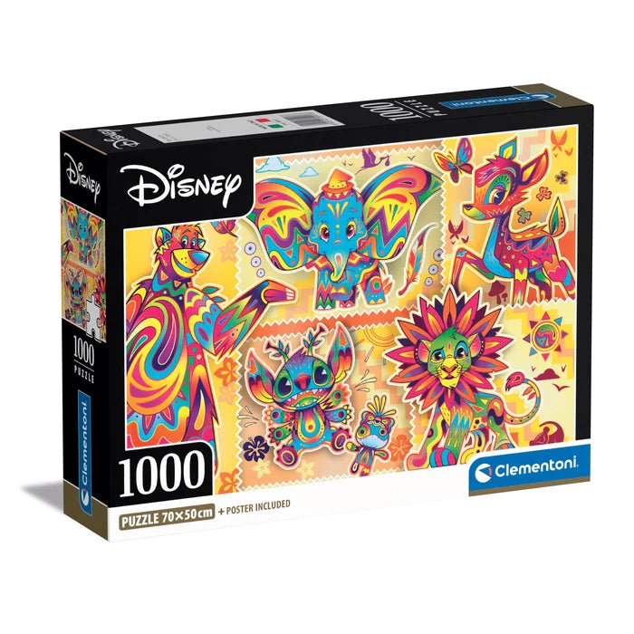 Puzzel Disney Classic Brief case Bambi, Simba, Stitch, Dumbo 1000 stukjes