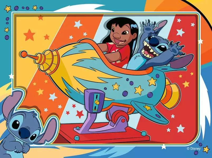 Puzzel Disney Stitch 4-in-1 puzzels