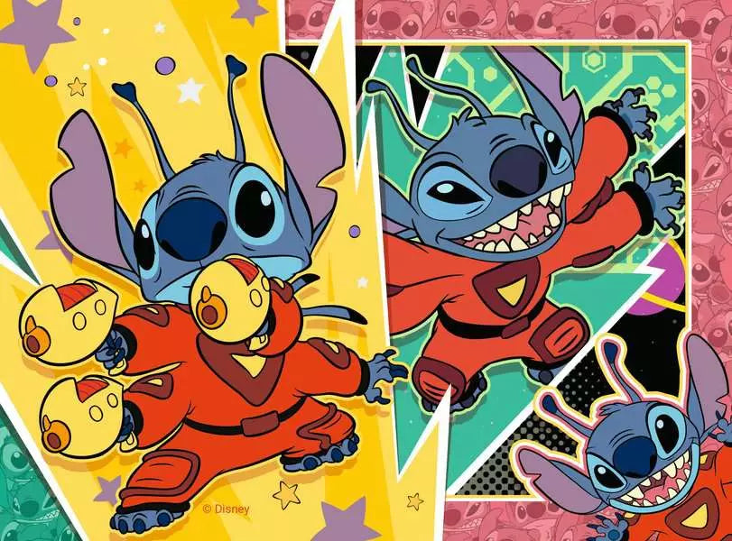 Puzzel Disney Stitch 4-in-1 puzzels