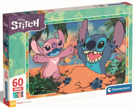 Puzzel Disney Stitch & Angel Maxi Super Color Puzzle 60 stukjes