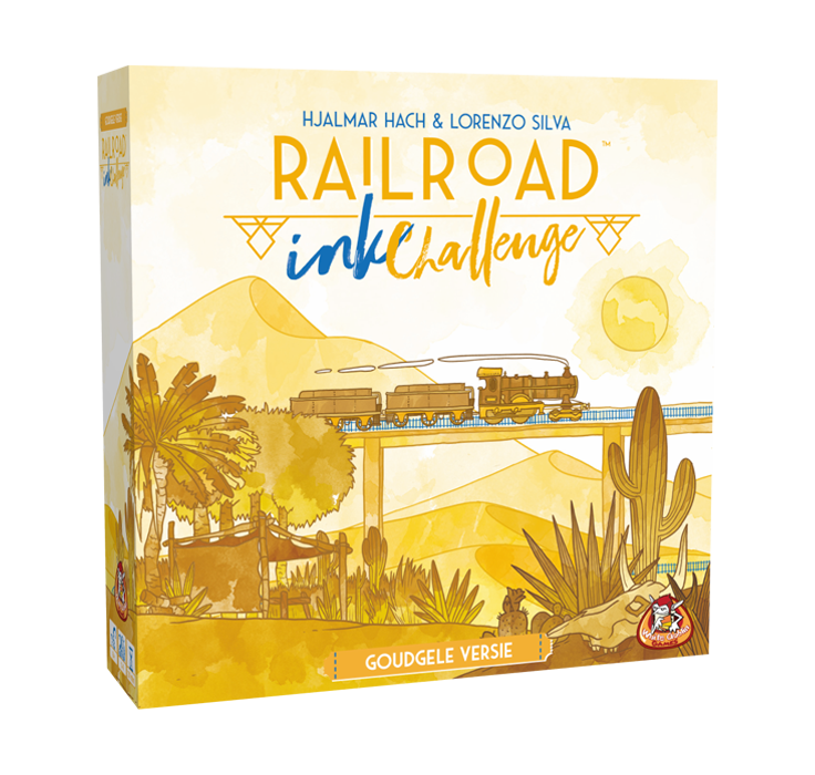 Railroad Ink goudgele versie dobbelspel