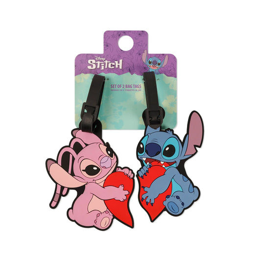 Stitch & Angel luggage tag set