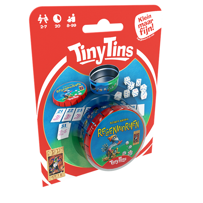 Tiny Tins Regenwormen Dobbelspel